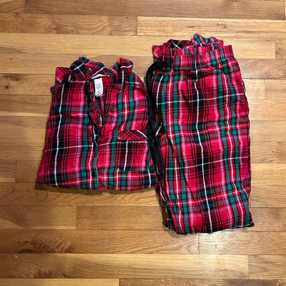 Victoria's Secret Plaid Pajama Set - Red and Green